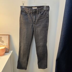 Madewell Dark Gray Roadtripper Stovepipe Jeans Size 26